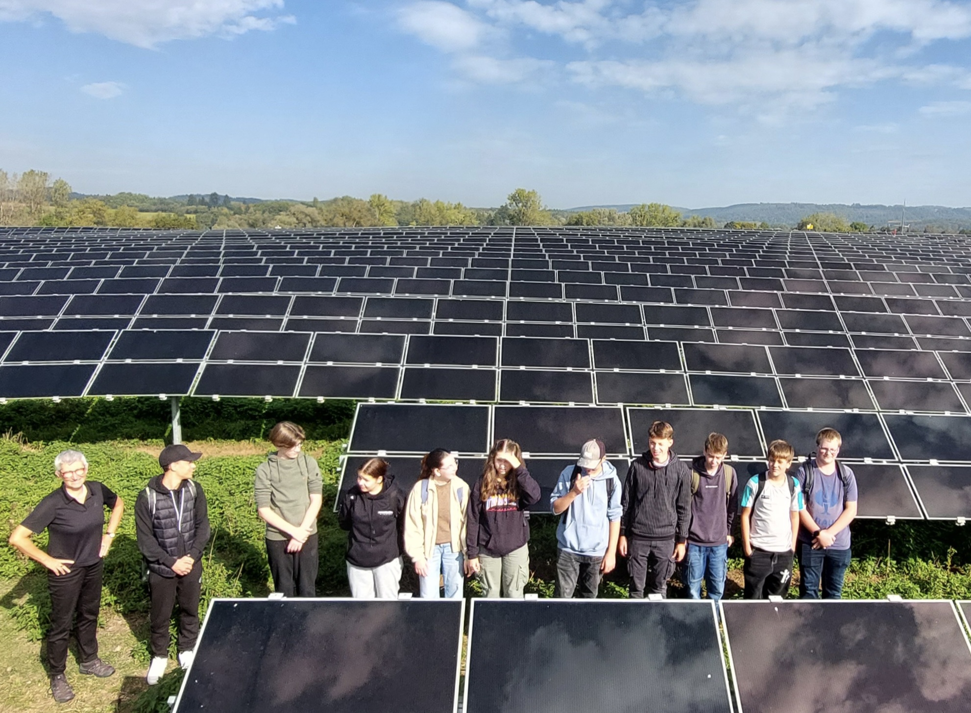 Technikunterricht im Solarpark 